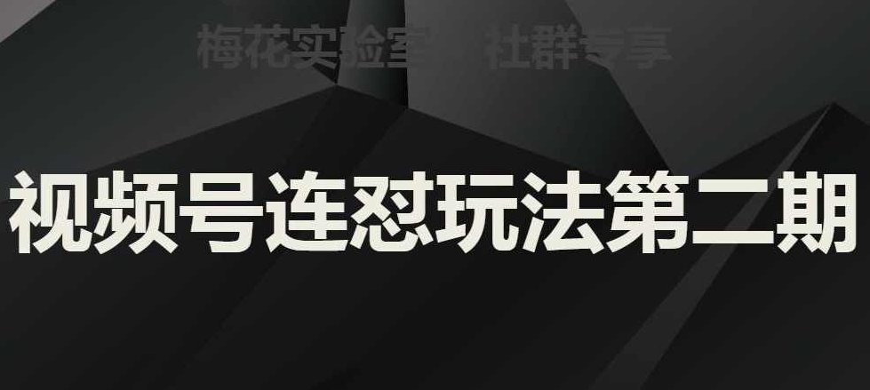 梅花实验室社群视频号连怼玩法第二期，实操讲解全部过程,课程,视频,介绍,第1张