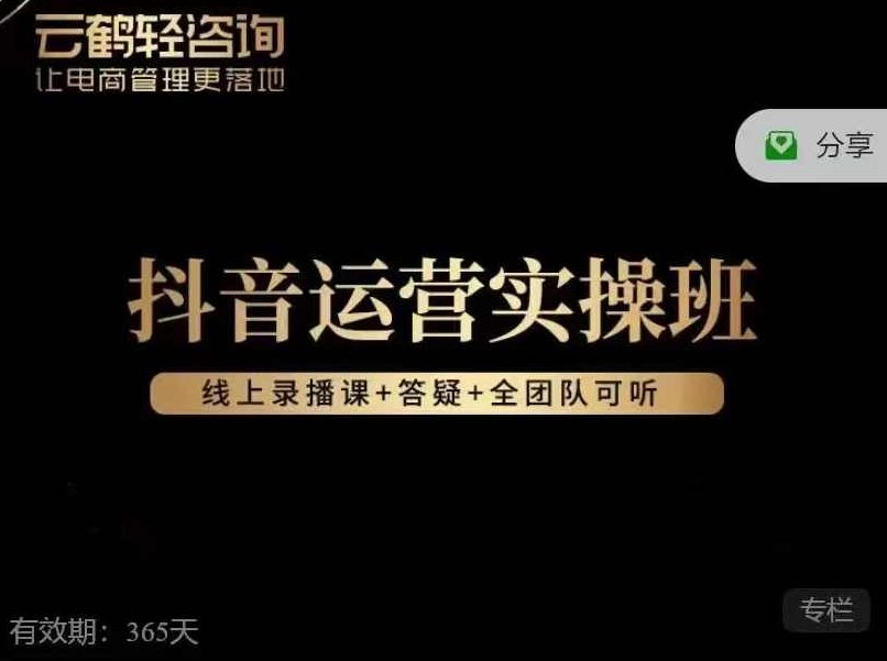 抖音运营实操班，掌握让直播间人气飙升的方法,课程,视频,抖音,第1张