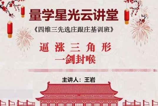 量学云讲堂王岩2024年第51期视频 主课正课系统课+收评 共52视频,课程,视频,第1张