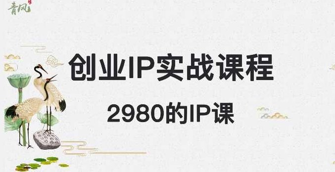 外边卖2980的创业IP课程，做私域月入5w+,课程,创业,培训,第1张