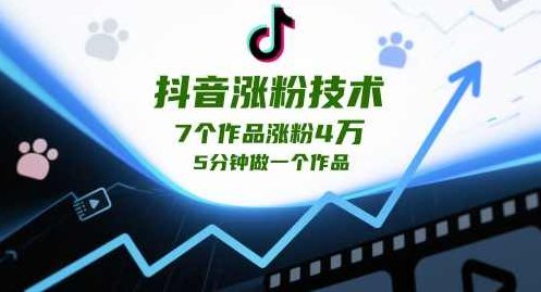 抖音涨粉技术，7个作品涨粉4W，5分钟做一个作品【揭秘】,视频,抖音,制作,第1张