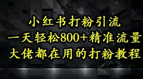 小红书打粉引流,一天轻松500+精准流量,大佬都在用的打粉教程【揭秘】,课程,视频,教程,第1张 小红书打粉引流,一天轻松500+精准流量,大佬都在用的打粉教程【揭秘】,课程,视频,教程,第1张