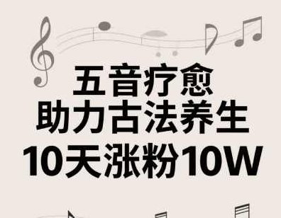 古法五音养生教程，五音疗愈的视频的制作方法，2-4小时就能学会，作者10天涨粉10W,视频,教程,制作,第1张