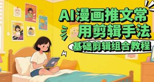 AI漫画推文常用剪辑手法，基础剪辑组合教程【揭秘】,视频,教程,基础,第1张