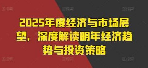 2025年度经济与市场展望，深度解读明年经济趋势与投资策略,策略,股市,录音,第1张