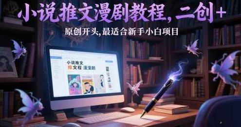 小说推文漫剧教程，二创+原创开头，最适合新手小白项目,课程,教程,教学,第1张