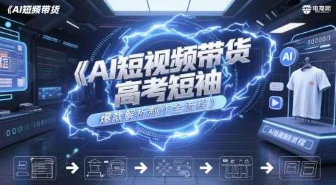 AI短视频带货高考短袖爆款解析制作全流程【揭秘】,视频,教程,制作,第1张 AI短视频带货高考短袖爆款解析制作全流程【揭秘】,视频,教程,制作,第1张