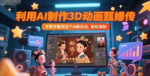 利用AI制作3D动画甄嬛传,流量爆了,手把手教你这个AI新玩法,轻松涨粉【揭秘】,抖音,制作,揭秘,第1张 利用AI制作3D动画甄嬛传,流量爆了,手把手教你这个AI新玩法,轻松涨粉【揭秘】,抖音,制作,揭秘,第1张