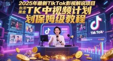 2025年最新TikTok影视解说项目，新手也能挣美金，TK中视频计划保姆级教程,视频,教程,介绍,第1张