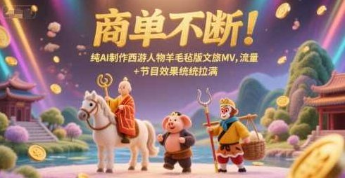 商单不断！纯AI制作西游人物羊毛毡版文旅MV，流量+节目效果统统拉满【揭秘】,制作,揭秘,介绍,第1张