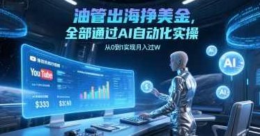 油管出海挣美金，全部通过AI自动化实操，从0到1实现月入过W【揭秘】,课程,揭秘,介绍,第1张