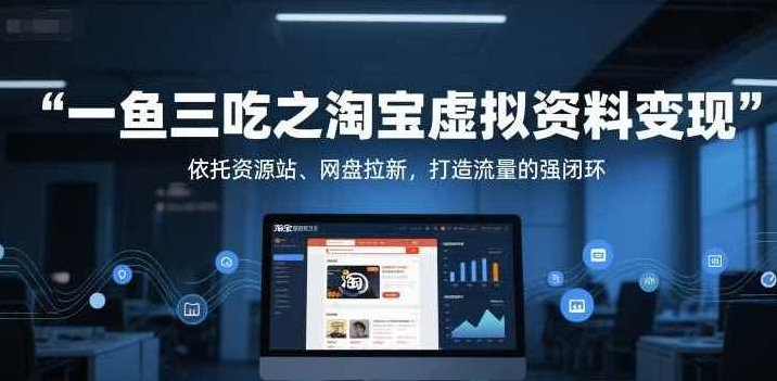 一鱼三吃之淘宝虚拟资料变现，依托资源站、网盘拉新，打造流量的强闭环,制作,资料,介绍,第1张