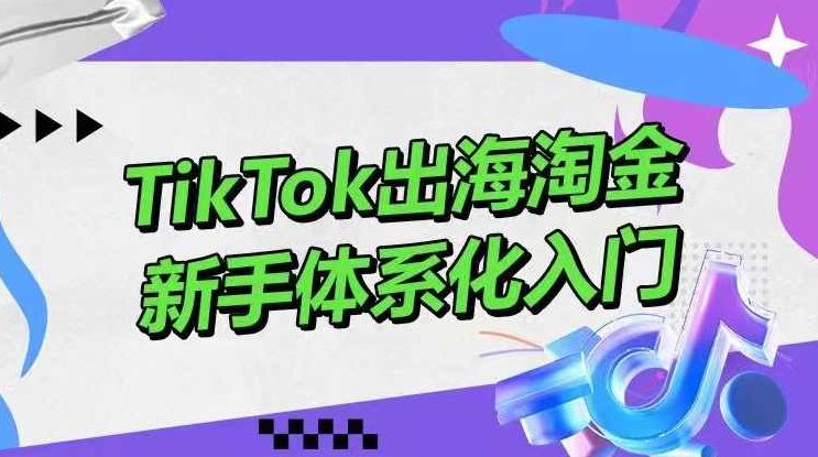 大彬TikTok出海淘金，新手体系化入门，零基础快速入门，掌握短视频、直播带货等引流到变现的知识,课程,视频,教程,第1张