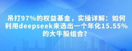 大佳的投资笔记付费文章：吊打97%的权益基金，实操详解：如何利用deepseek来选出一个年化15.55%的大牛股组合?,制作,支持,第1张