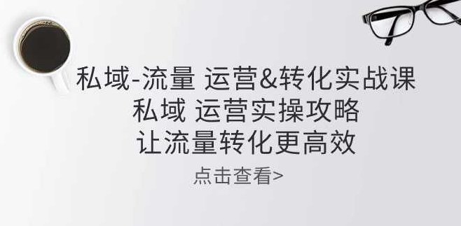 私域-流量 运营&amp;amp;转化实操课：私域运营实操攻略 让流量转化更高效,课程,价值,数据分析,第1张