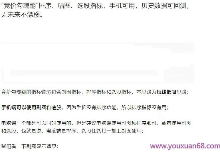 【指标】通达信【竞价勾魂幡】副图排序/选股指标 集合竞价短线低吸 高成功率,成功,指标,选股指标,第3张