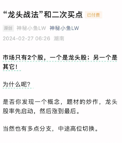 神秘小鱼LW《龙头战法和二次买点》1文档,课程,龙头战法,第1张