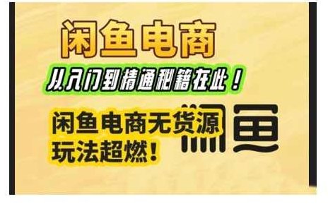闲鱼电商实战课,从入门到精通秘籍在此,闲鱼电商无货源玩法超燃!,课程,秘籍,掌握,第1张 闲鱼电商实战课,从入门到精通秘籍在此,闲鱼电商无货源玩法超燃!,课程,秘籍,掌握,第1张