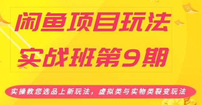 闲鱼项目玩法实战班第9期（二）选品四步骤与四种变现方法，引流到微信方法,实战,亲自测试,自测,第1张