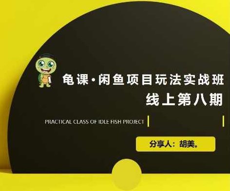 宅男：闲鱼项目玩法实战班·第8期（第1节）市场分析及准备细节，选品/多种变现玩法