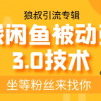 狼叔实战闲鱼被动引流3.0技术，无限上架玩法，高阶玩法实战总结,课程,教程,第1张