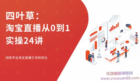 四叶草淘宝直播从0到1实操24讲-彻底学会淘宝直播引流和转化,课程,讲座,制作,第1张