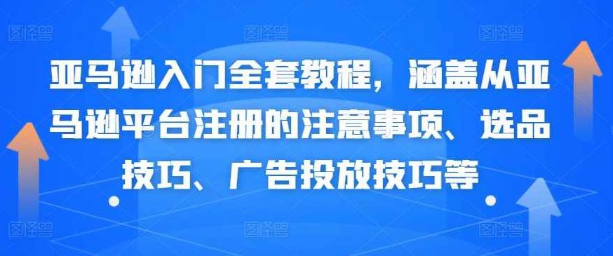 亚马逊入门全套教程,涵盖从亚马逊平台注册的注意事项、选品技巧、广告投放技巧等,课程,教程,介绍,第1张 亚马逊入门全套教程,涵盖从亚马逊平台注册的注意事项、选品技巧、广告投放技巧等,课程,教程,介绍,第1张