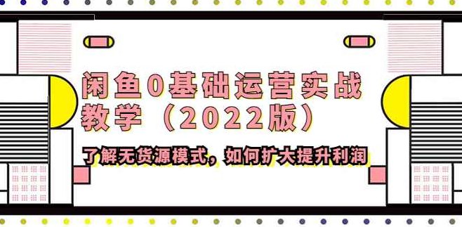 闲鱼0基础运营实战教学2022版,课程,基础,2022,第1张 闲鱼0基础运营实战教学2022版,课程,基础,2022,第1张