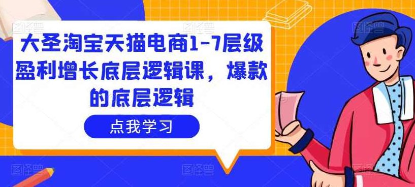 大圣淘宝天猫电商1-7层级盈利增长底层逻辑课，爆款的底层逻辑,课程,第1张