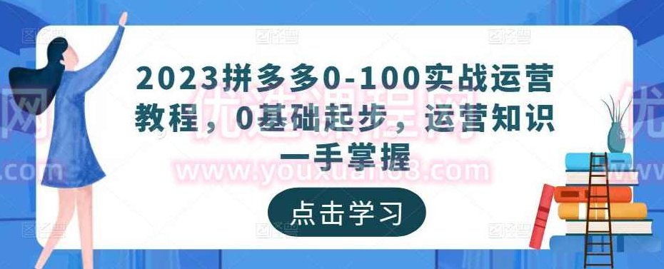 2023拼多多0-100实战运营教程，0基础起步，运营知识一手掌握,课程,教程,基础,第1张