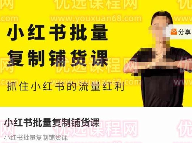 张宾·小红书批量复制铺货课（更新2023年1月），抓住小红书的流量红利,课程,成功,小红书,第1张