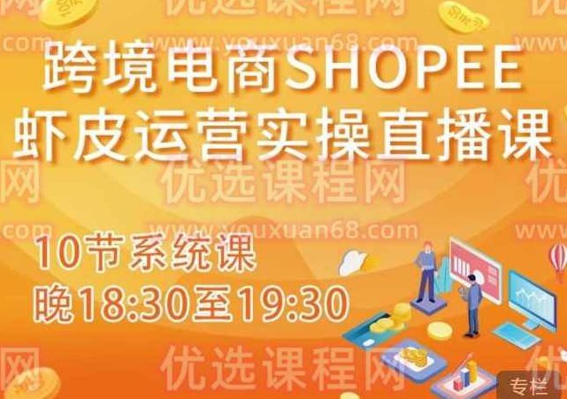 跨境电商Shopee虾皮运营实操直播课，从零开始学，入门到精通（10节系统课）,课程,基础,介绍,第1张