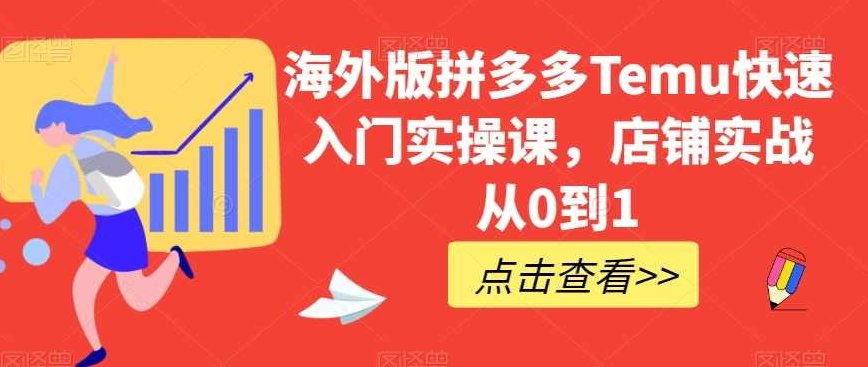 海外版拼多多Temu快速入门实操课，店铺实战从0到1,课程,指南,销售,第1张