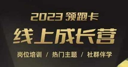 2023领跑卡线上成长营，淘宝运营各岗位培训，直通车、万相台、引力魔方、引流等，帮助突破成长瓶颈,课程,视频,培训,第1张