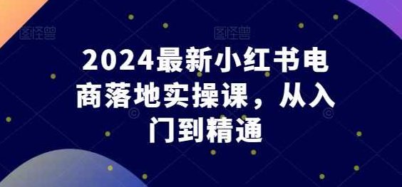 东哥电商2024最新小红书电商落地实操课，从入门到精通,课程,基础,素材,第1张