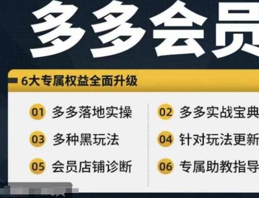 拼多多会员，拼多多实战宝典+实战落地实操，从新手到高阶内容全面覆盖,课程,制作,策略,第1张