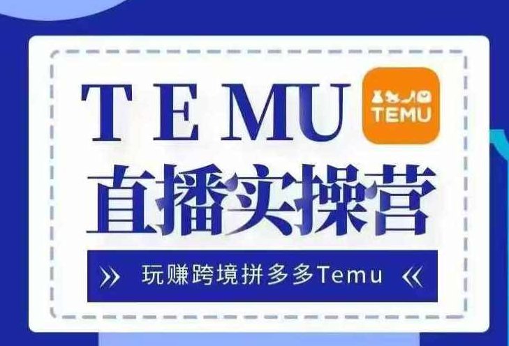 Temu直播实战营，玩赚跨境拼多多Temu，国内电商卷就出海赚美金,课程,视频,基础,第1张