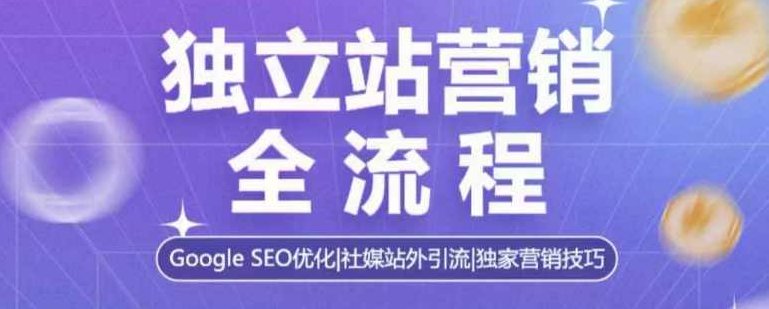 独立站营销全流程，Google SEO优化，社媒站外引流，独家营销技巧,课程,基础,创业,第1张