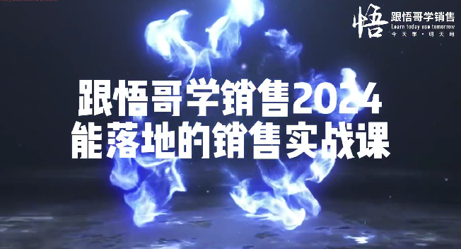 悟哥·2024能落地的销售实战课，你的销售系统该升级了,课程,专家,故事,第1张