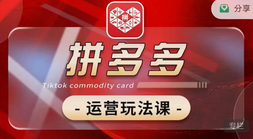 老陶电商拼多多运营玩法课高阶运营【2月更新】，极致群爆款玩法，轻付费无尽复制等,课程,入门,四节课,第1张