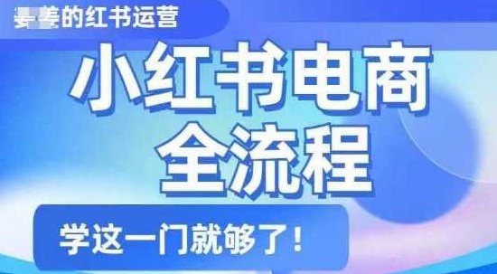 姜姜的小红书课程及陪跑,小红书电商全流程，精简易懂，从入门到精通，学这一门就够了,课程,视频,教程,第1张