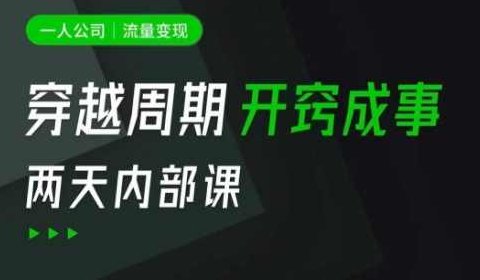 一人公司：流量变现课，一人公司的方法模型拆解， 拆解富人思维，流量思维，小老板思维等,课程,设计,创业,第1张
