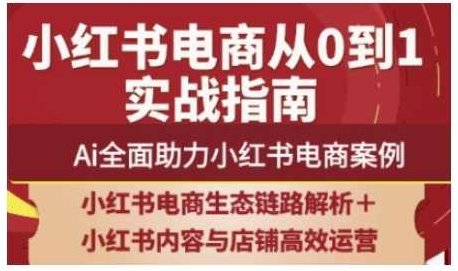 2025小红书电商全链路运营，Ai全面助力小红书电商案例,课程,第1张