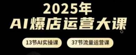 百川老师2025年AI爆店运营大课，13节AI实操课+37节流量运营课,课程,视频,抖音,第1张
