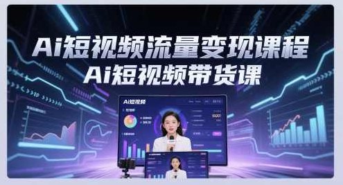 Ai短视频流量变现课程，Ai短视频带货课,课程,视频,制作,第1张