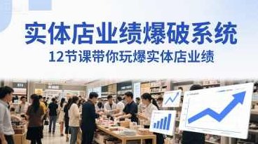 实体店业绩爆破系统，12节课带你玩爆实体店业绩，一套生意人必须掌握的印钞技术(音频),课程,第1张