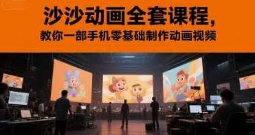 沙沙动画全套课程，教你一部手机零基础制作动画视频,课程,视频,基础,第1张