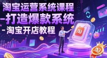 淘宝运营系统课程-打造爆款系统-淘宝开店教程,课程,视频,教程,第1张