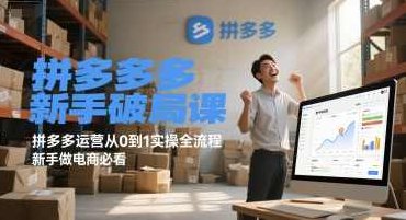 大海-拼多多新手破局课，拼多多运营从0到1实操全流程，新手做电商必看,课程,第1张