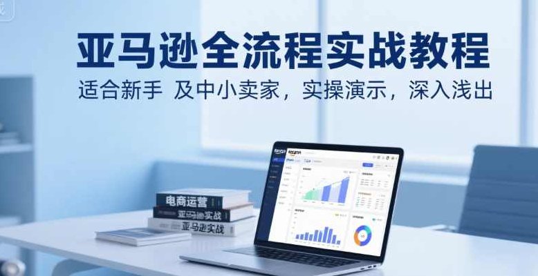 亚马逊百步梯全流程实战教程，适合新手及中小卖家，实操演示，深入浅出，亚马逊实战入门，百步梯全流程电商运营技巧,课程,视频,教程,第1张